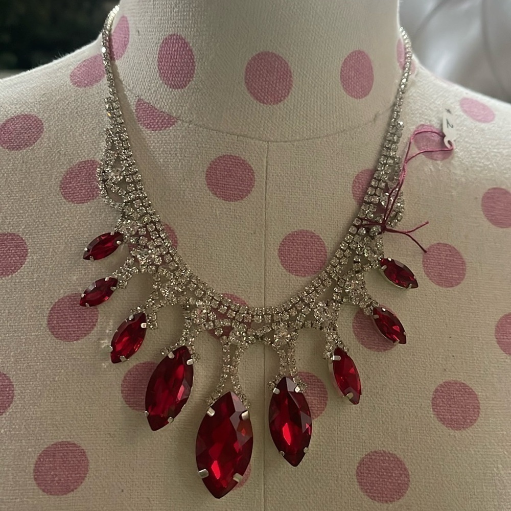 Red rhinestone necklace